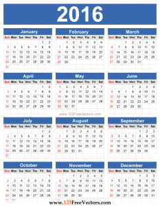 2016-calendar-free-vector